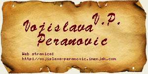 Vojislava Peranović vizit kartica